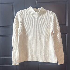 LOFT Elegant Cream Cable Women's Sweater